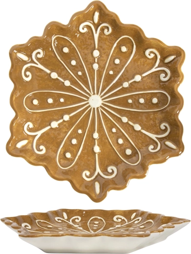 Božićni kvadratni tanjur 22,5 × 22,5 cm