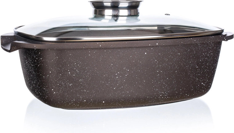 Pekač s aroma gumbom PREMIUM Dark Brown 39,5 × 22 × 11 cm