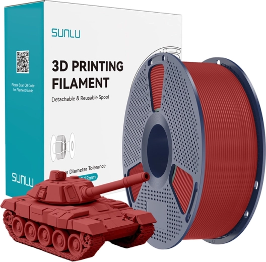 Brzi crveni filament SUNLU PLA+ 1,75 mm