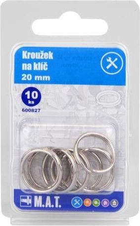 Prsten za ključe 20 mm nikal (10 kom)