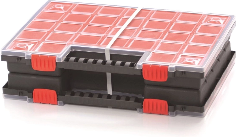 Plastični organizator NORB DUO s 2 odvojivim kovčezima i 21 kutijicama
