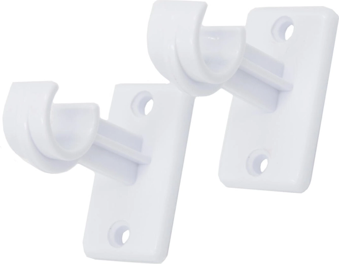 Vitražni bijeli kuka, plast, 2 kom