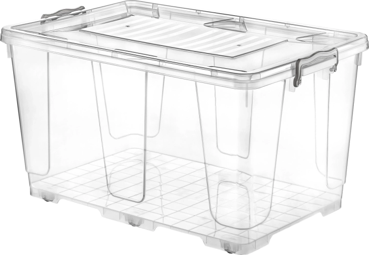 Spremnik s kotačićima 80 l proziran