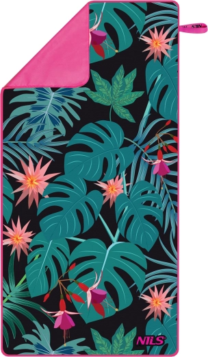 Brzisušeći ručnik od mikrovlakana NILS Camp s tropskim uzorkom 160 × 80 cm