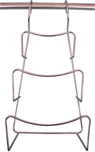 Zidni držač za poklopce, kromirani metal, 3 pozicije