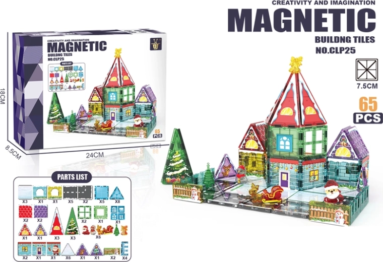 Magnetske kocke kućica Svetog Nikole – 65 dijelova