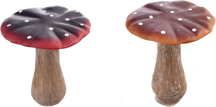 Dekorativna gljiva od poliresina crveno-smeđa 14 cm (2 varijante)