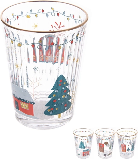Božićna čaša 500 ml (13 cm), mix 4 dizajna