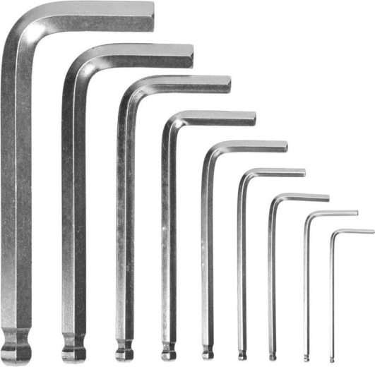 Set imbus ključeva s kuglastim vrhom 1,5–10 mm DREL