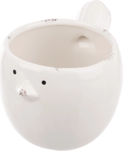 Keramička tegla u obliku ptičice, bijela, 17 cm