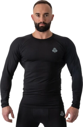 Muški kompresijski rashguard DBX Bushido RSL Black s dugim rukavom