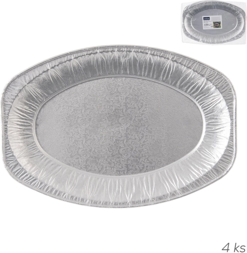 Aluminijska posuda za serviranje i roštilj 33 × 23 cm (4 kom)