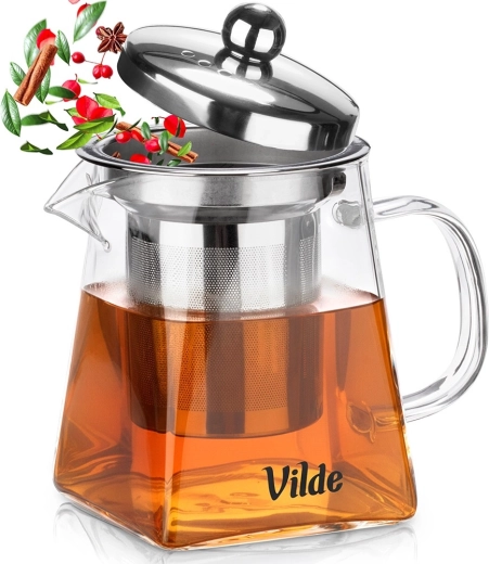 Staklena čajna posuda s cjedilom 330 ml