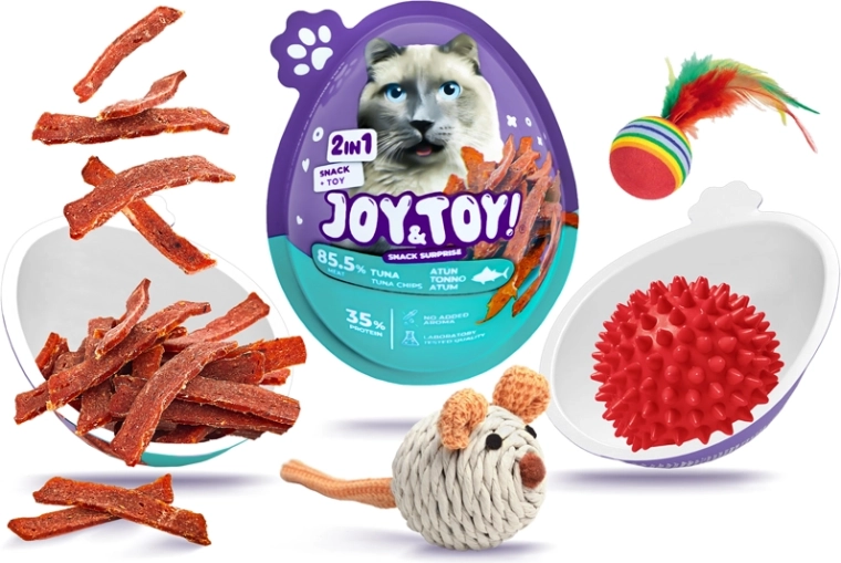 Joy&toy! jaje za mačke s iznenađenjem – čips od tune