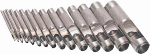 Set štancera za rupe 2–22 mm, 15 dijelova