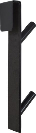 Vješalica za vrata s 2 kukice od nehrđajućeg čelika, crna