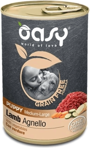 Oasy Grain Free za štence srednjih i velikih pasmina, janjetina 0,4 kg