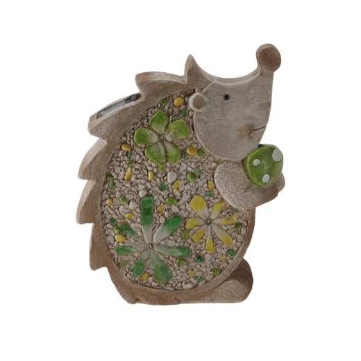 Vrtna figurica ježa sa solarnom LED rasvjetom