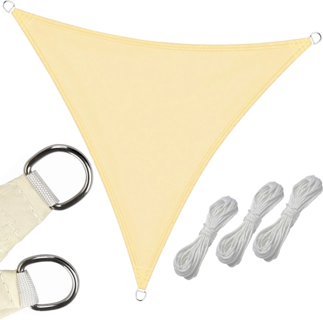 Vodootporna vrtna sjenila trokut 3 x 3 x 3 m – krem