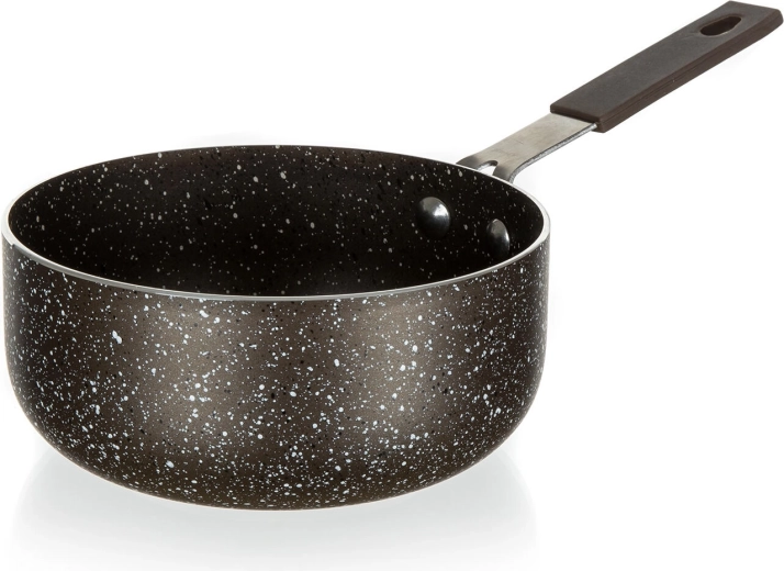 Lončić s drškom 14 cm mini s neprianjajućom površinom Granite Brown