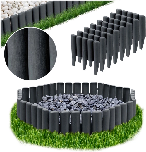 Vrtni rubnjak Plonos 2,2 m, sivi