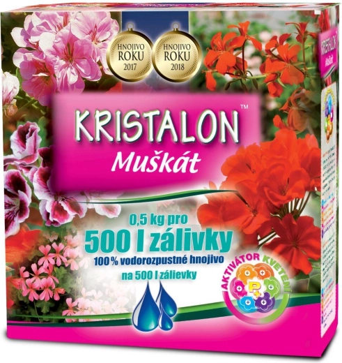 Kristalon muškat – vodotopivo gnojivo za pelargonije 0,5 kg