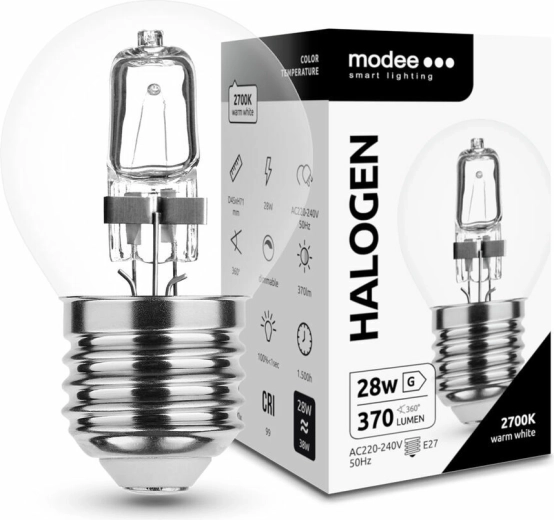 Modee halogena žarulja Mini Globe 28W E27, 370 lm, toplo bijela, prigušiva