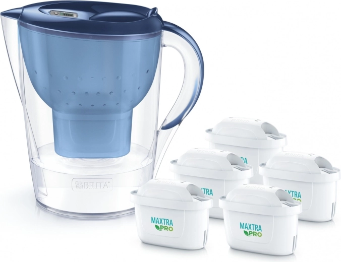Filtracijski vrč 3,5 l BRITA Marella XL + 5 filtera MAXTRA PRO Pure Performance, plava