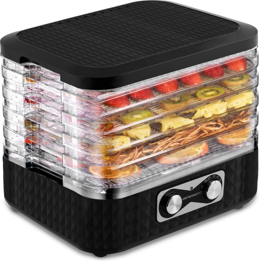 Dehidrator za hranu BERDSEN 10 l, 5 pladnjeva, 35–70 °C, crna