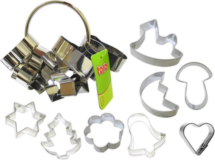 Set nehrđajućih kalupa za kekse, 8 kom