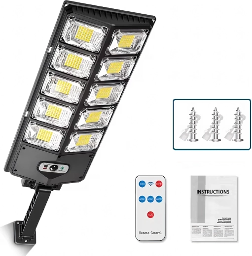 Solarna LED vanjska lampa s senzorom pokreta i sumraka, daljinsko upravljanje