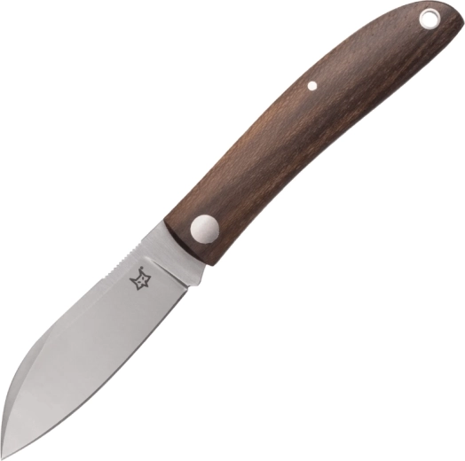 Džepni nož FOX Knives Livri 7 cm, drvo Ziricote, kožna futrola