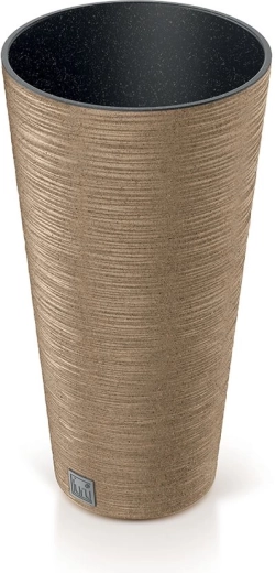 Lončanica Furu Slim Eco Wood s uloškom 25 cm – naturo