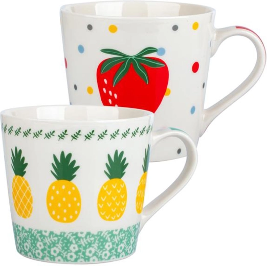 Keramička šalica s motivom voća 400 ml