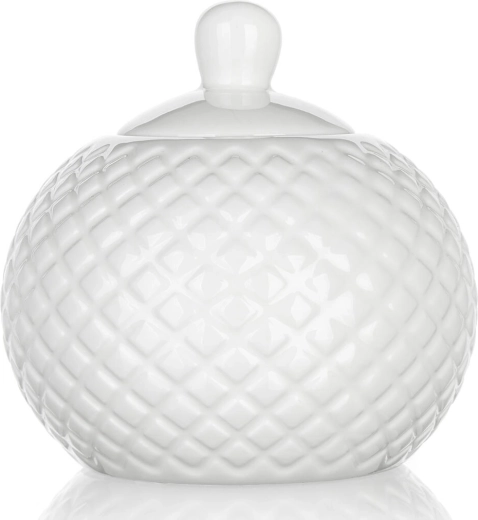 Keramička šećernica Diamond 11 cm, bijela