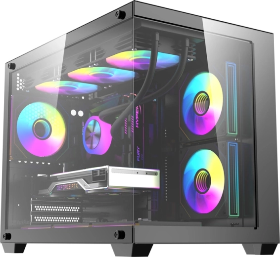 Računalno kućište DarkFlash B275 Pro crno sa 6 ventilatora