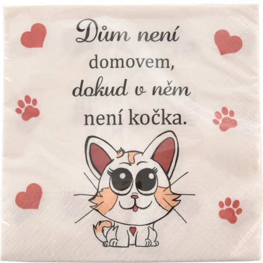 Salvete Cat home 33 × 33 cm, 20 kom