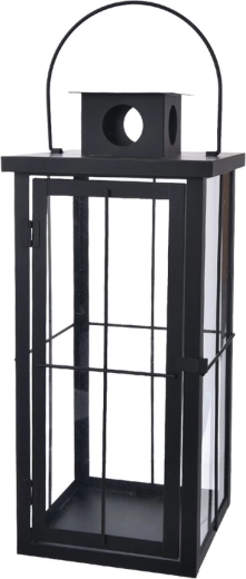 Metalna crna lanterna 20 × 20 × 45 cm