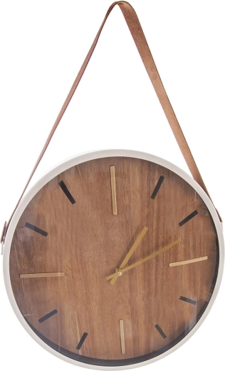 Bež sat od drva i metala za zid 38 cm