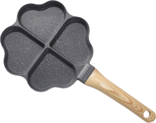 Tava za palačinke i jaja sa srcolikim kalupima, kompatibilna s indukcijom