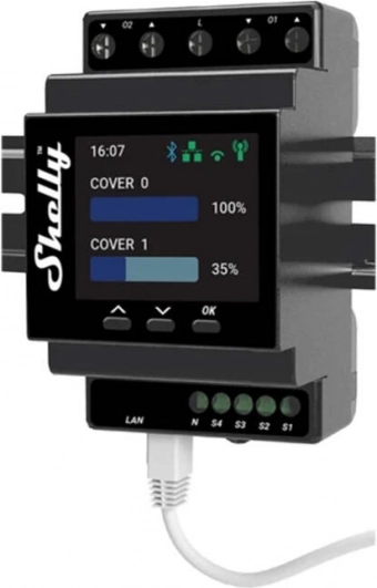 Pametni upravljač za rolete Shelly Pro s Wi‑Fi i mjerenjem snage