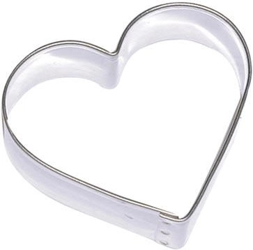 Rezač za kolačiće od nehrđajućeg čelika – srce, set 10 kom
