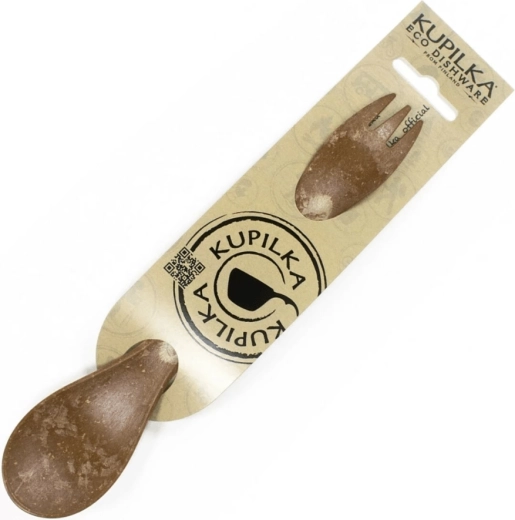 Kupilka spork 20,5 cm smeđi – vilica i žlica u jednom