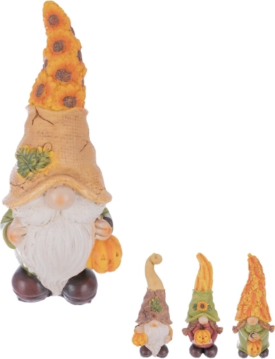 Dekorativni patuljak s bundevom od poliresina 30 cm (mix 4 varijante)