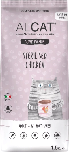 Alcat sterilised chicken granule za sterilizirane mačke – piletina 1,5 kg