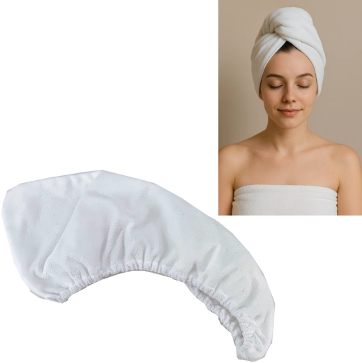 Turban od mikrovlakana za brzo sušenje kose 25 × 64 cm – ružičasti