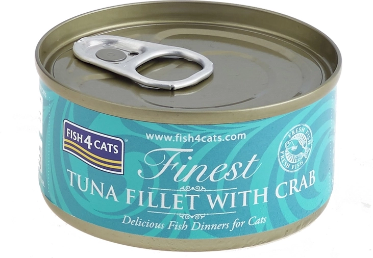 Konzerva za mačke tuna s rakom FISH4CATS 70 g