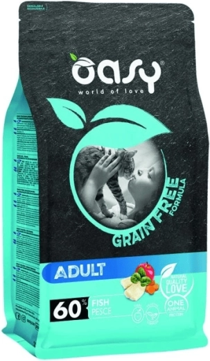 Oasy Grain Free Adult Fish granule za mačke 1,5 kg