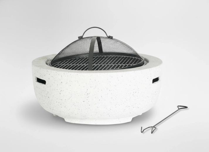 Vrtno ložište s poklopcem i pograbilom 60 × 60 × 42 cm