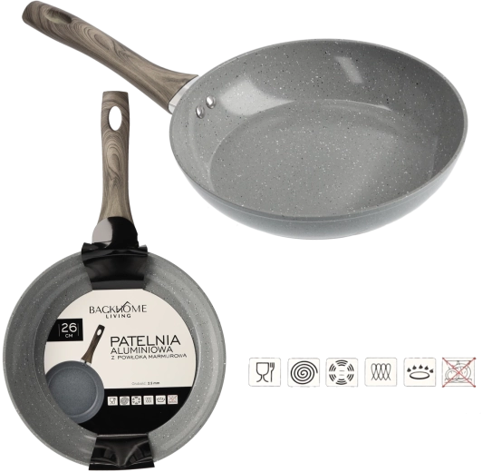 Aluminijska tava s mramornim neljepljivim premazom 26 cm